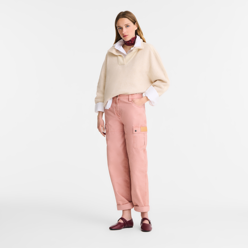 Trousers / Pink Tea - Overdyed cotton - Image 8