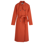 Trench coat / Red - Water-repellent technical canvas
