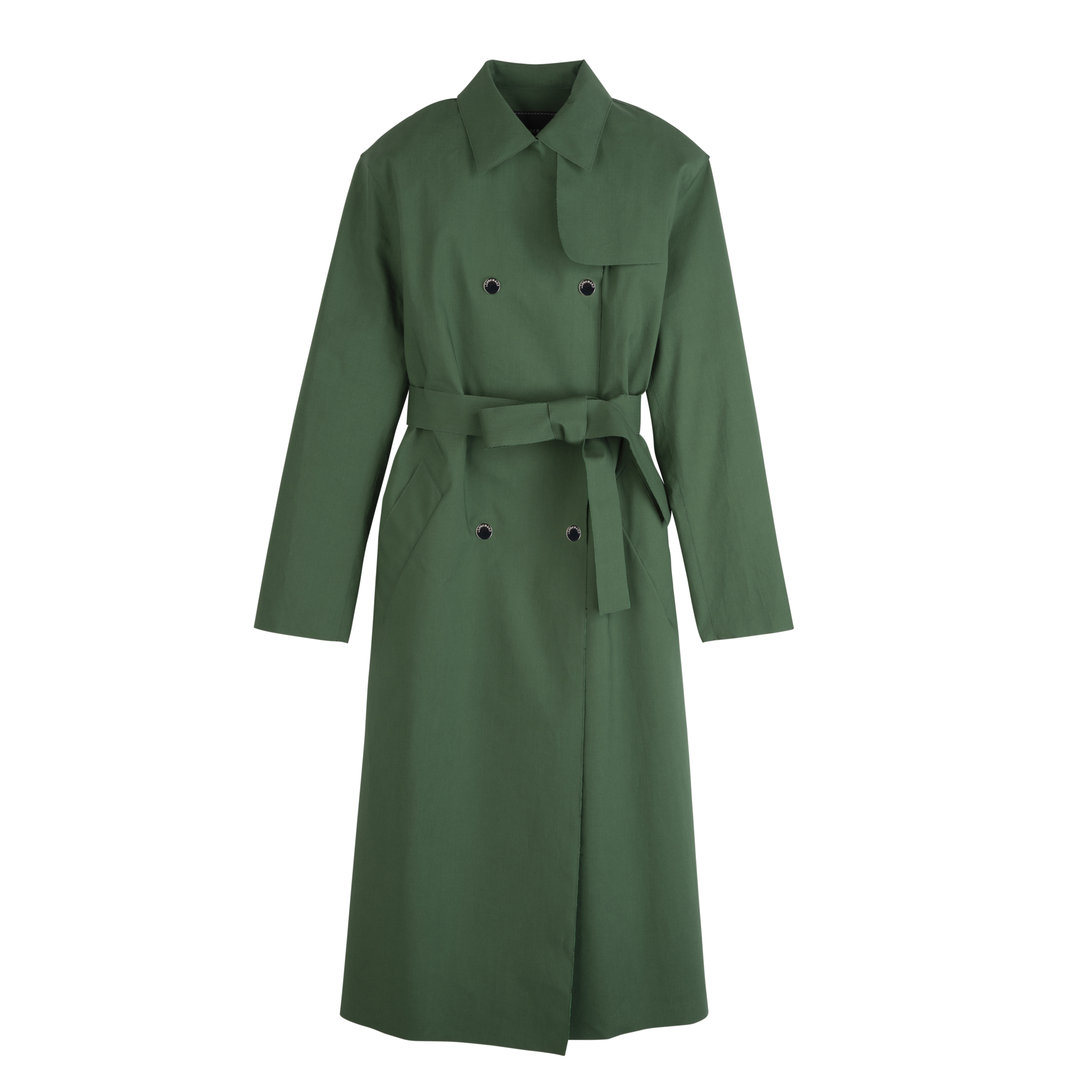 Trench coat / British Green - Water-repellent technical canvas