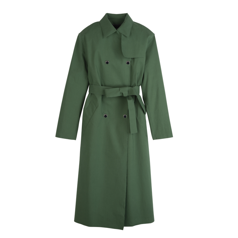 Trench coat / Red - Water-repellent technical canvas - Image 20