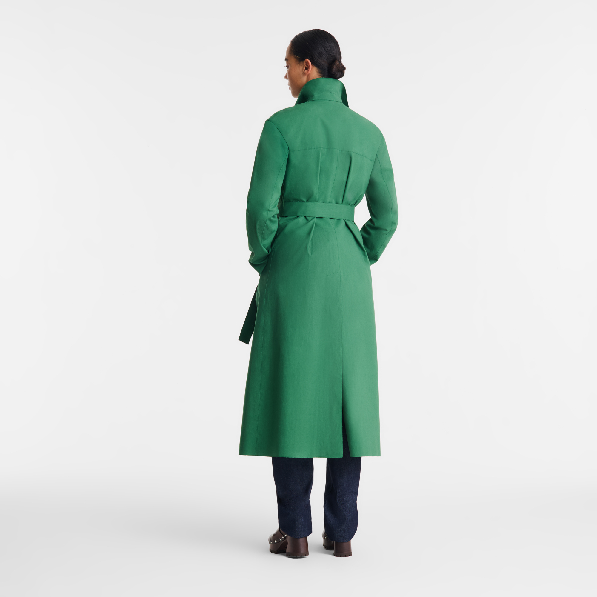 Trench coat / British Green - Water-repellent technical canvas - Image 3