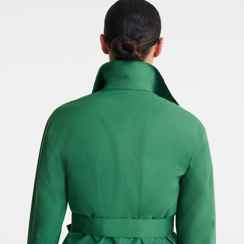 Trench coat / Red - Water-repellent technical canvas - Image 6