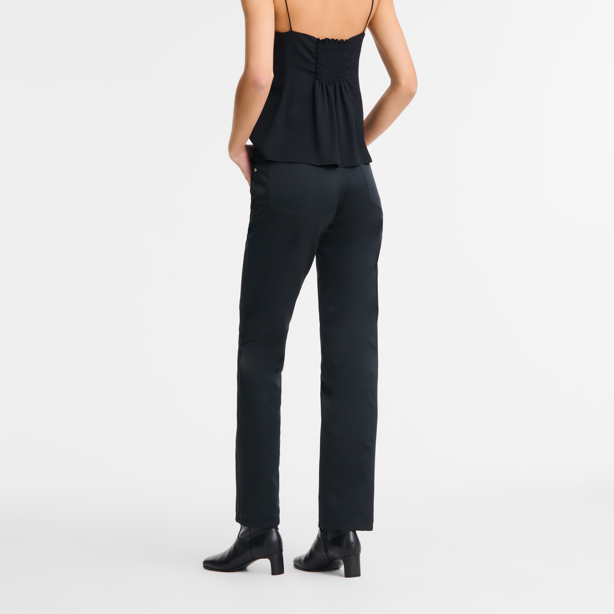 Trousers / Black - Techno satin - Image 3