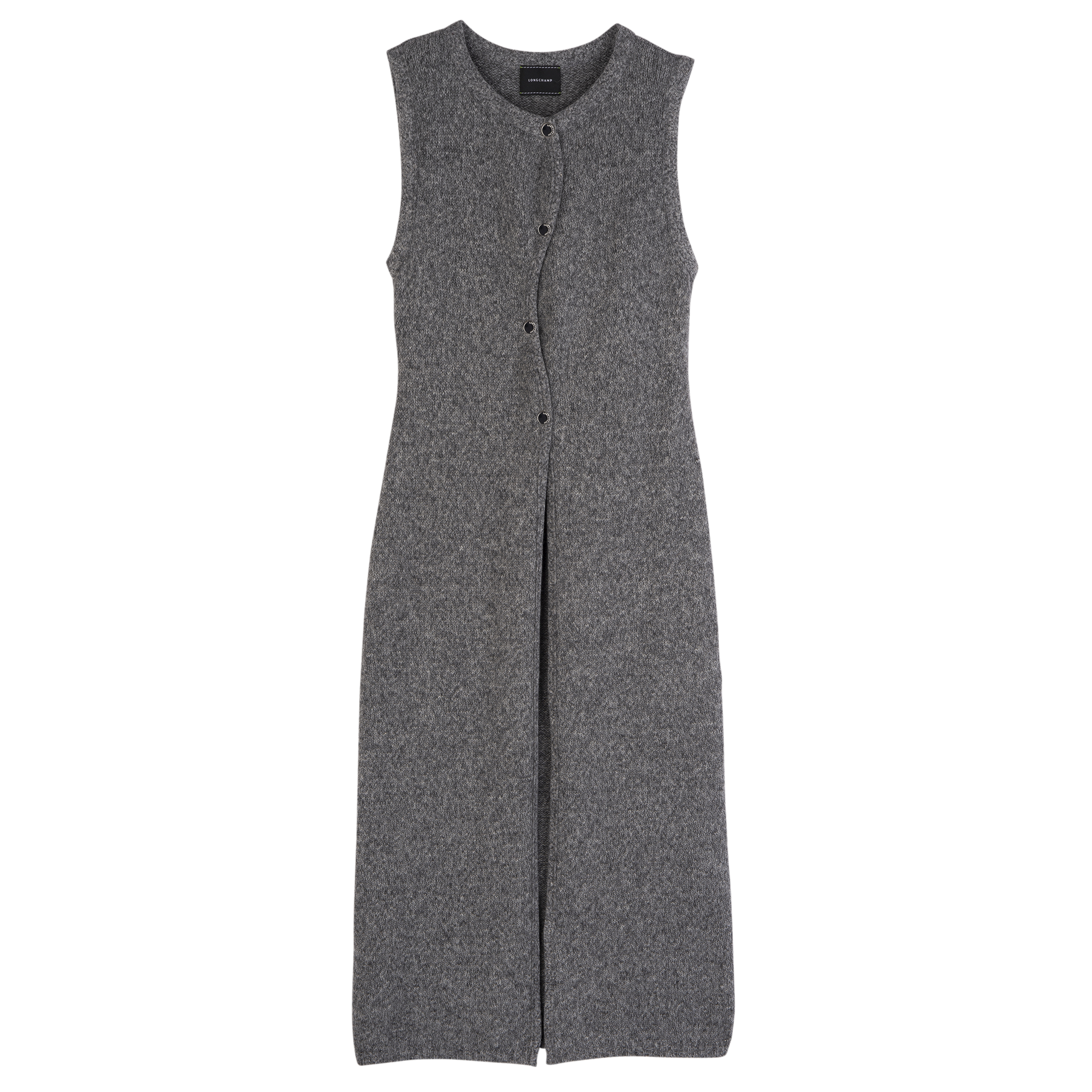 Sleeveless cardigan / Anthracite - Knit