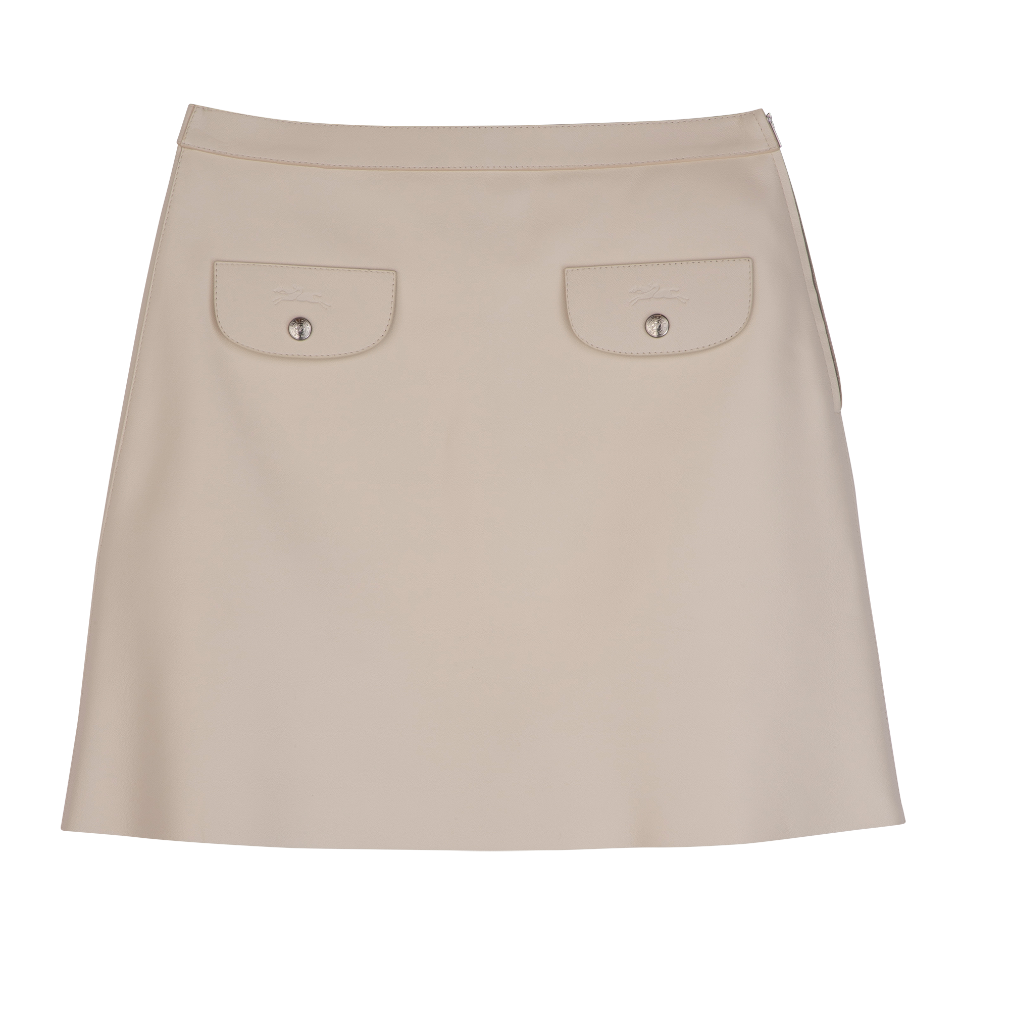 Skirt / Ecru - Leather