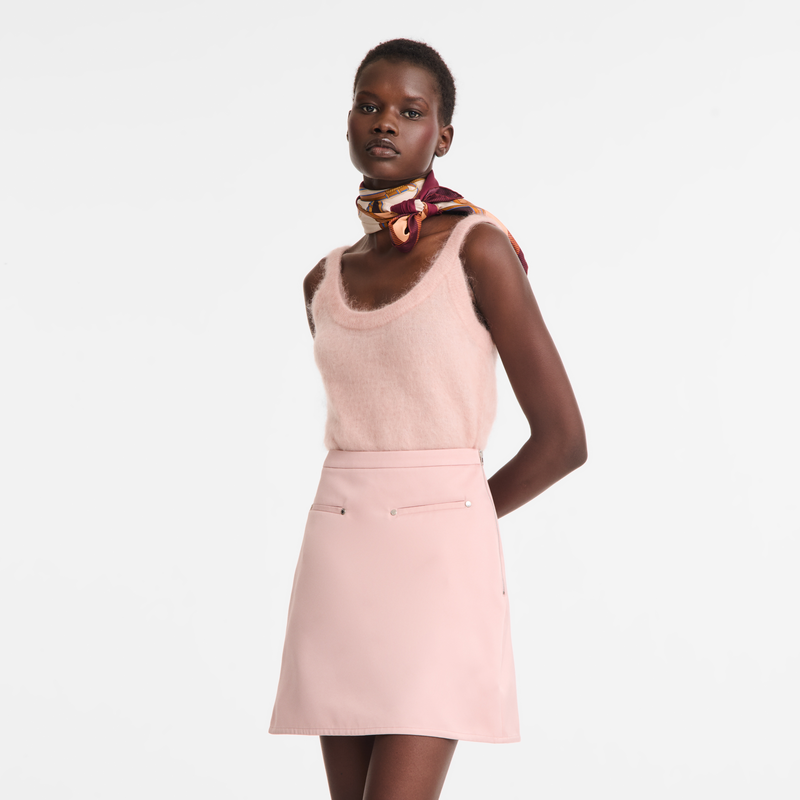 Skirt / Pink Tea - Techno satin - Image 18