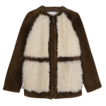 Coat / Olive/Ecru - Leather