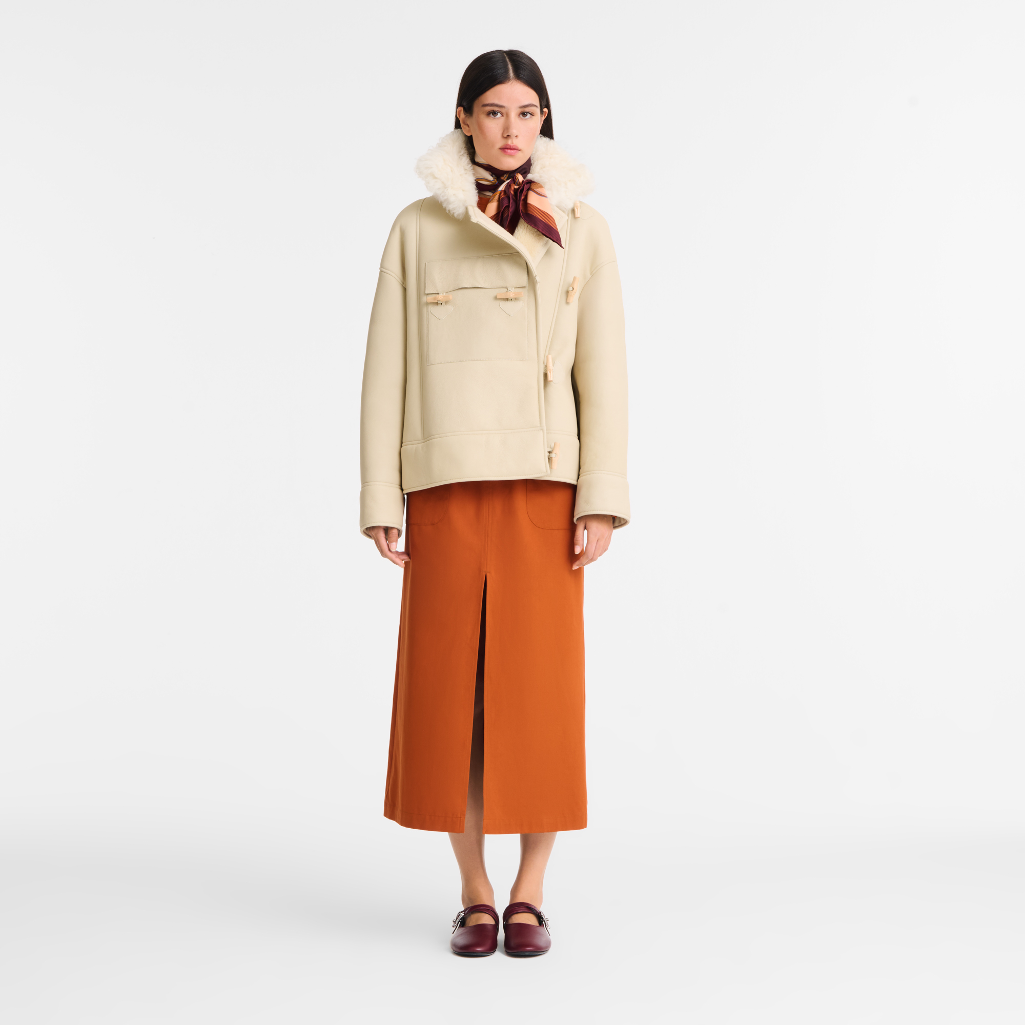 Coat / Ecru - Leather - Image 2