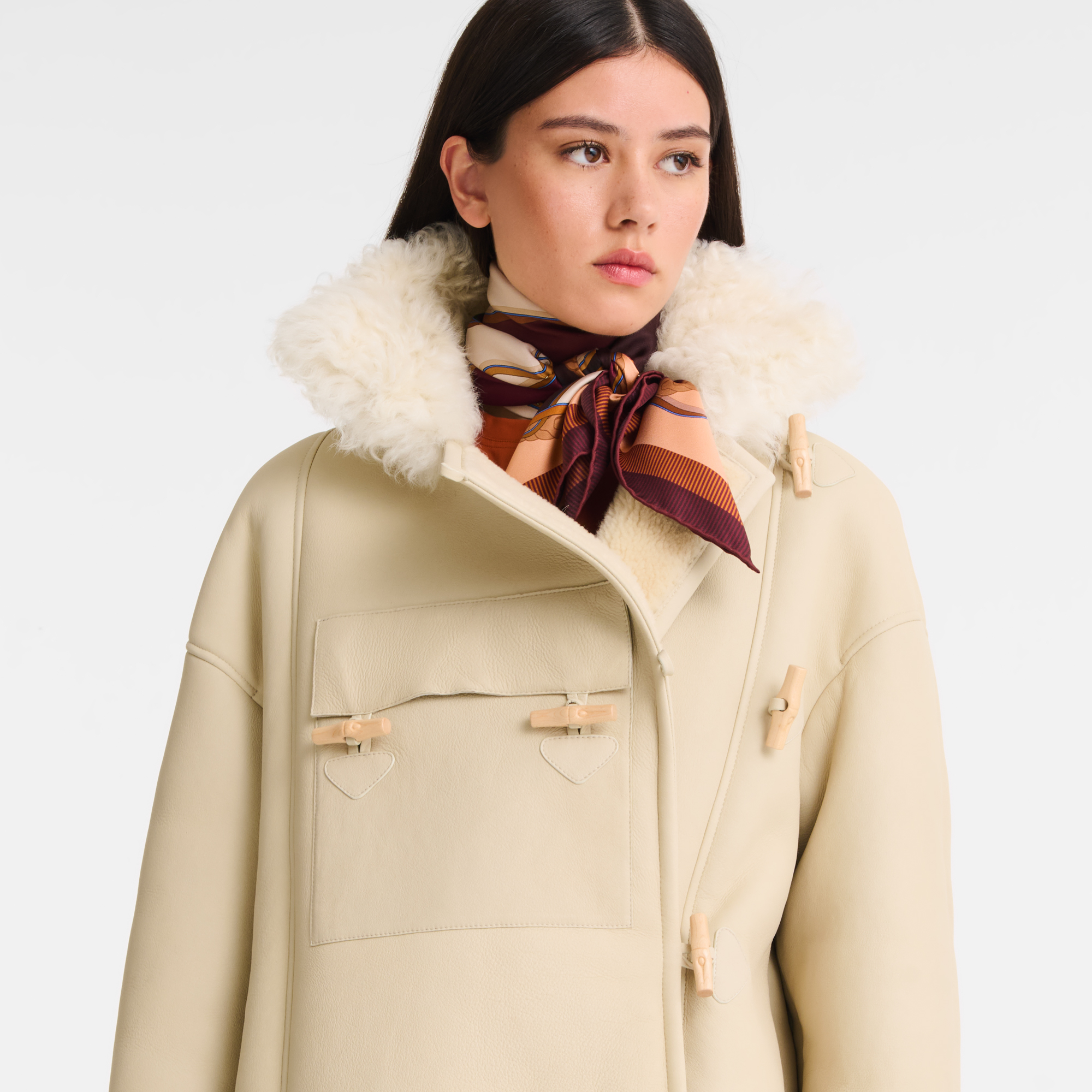 Coat / Ecru - Leather - Image 5