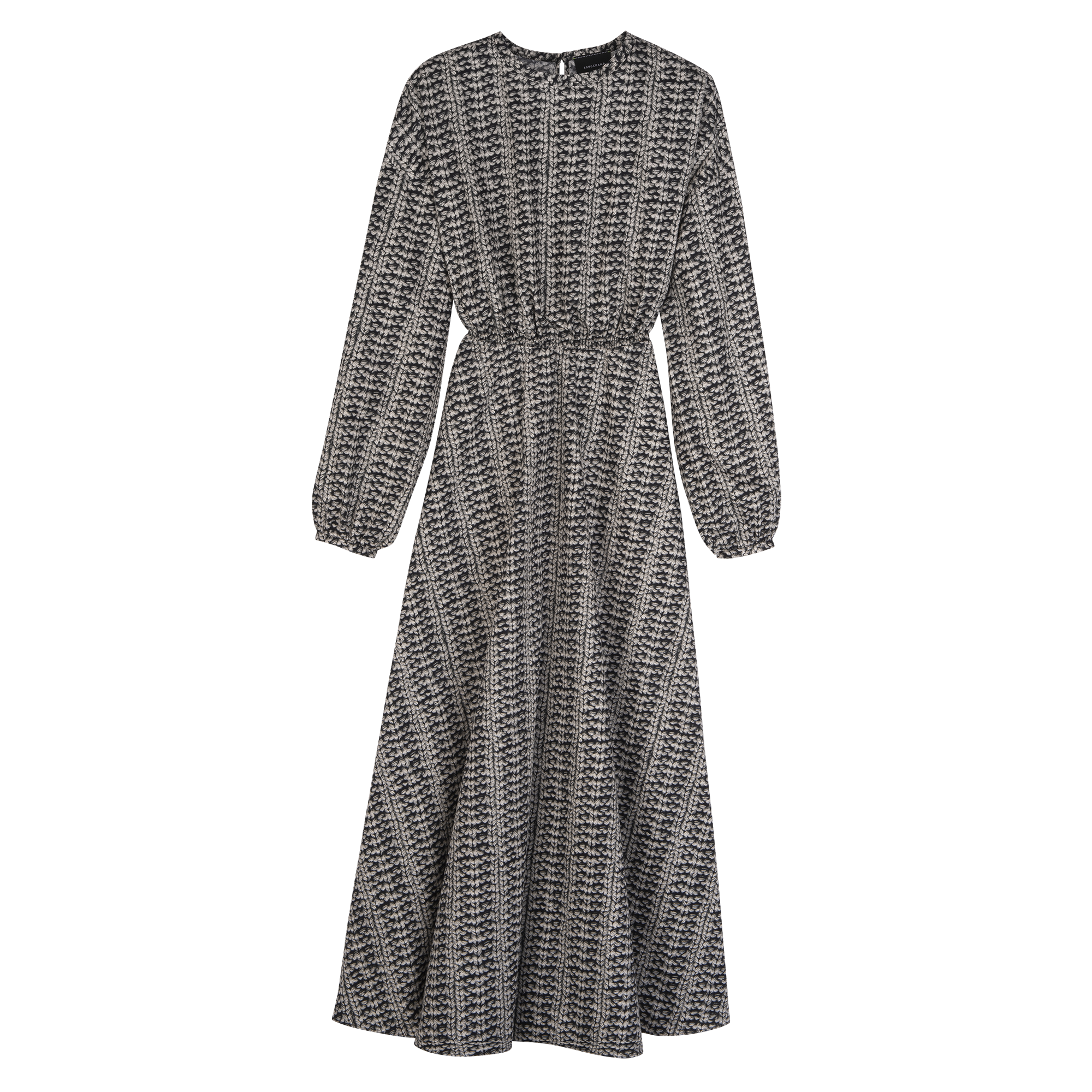 Dress / Grey - Printed poplin