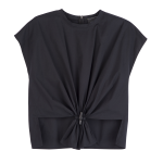 Top / Black - Popelin