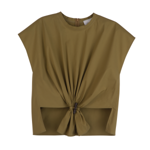 Top / Olive - Popelin