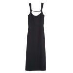 Long dress / Black - Crepe