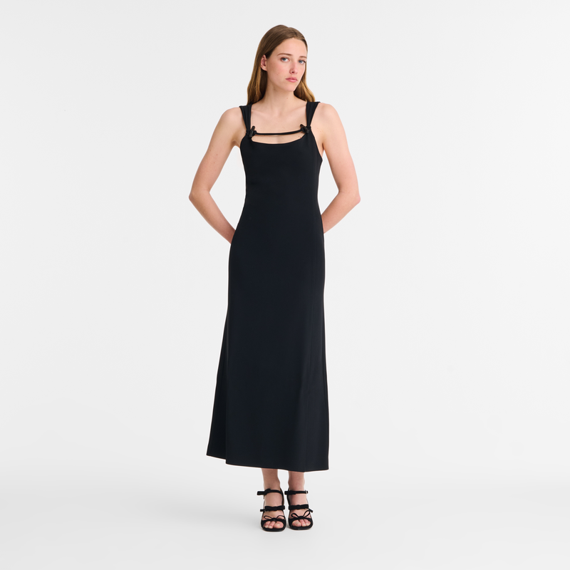Long dress / Black - Crepe - Image 10