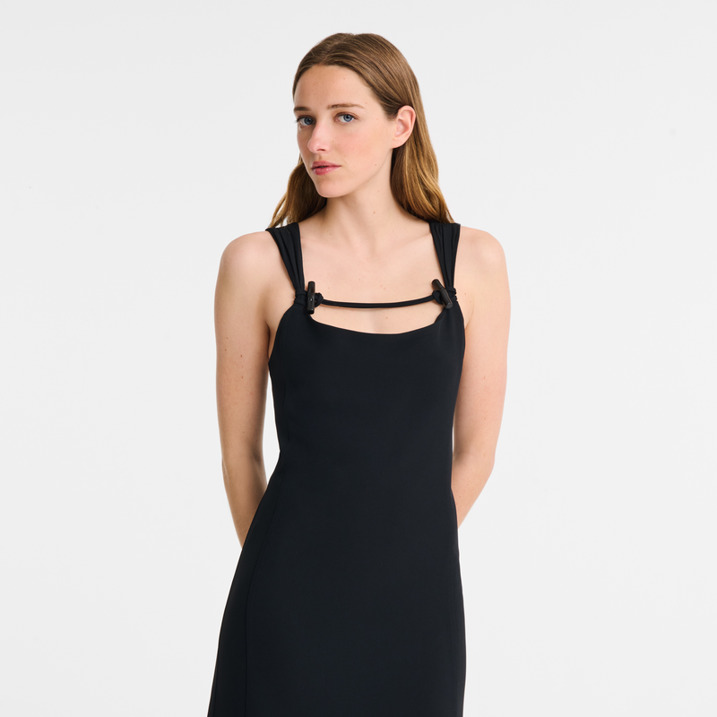 Long dress / Black - Crepe - Image 7