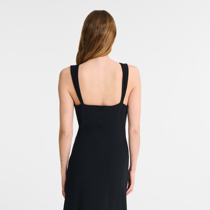 Long dress / Black - Crepe - Image 8