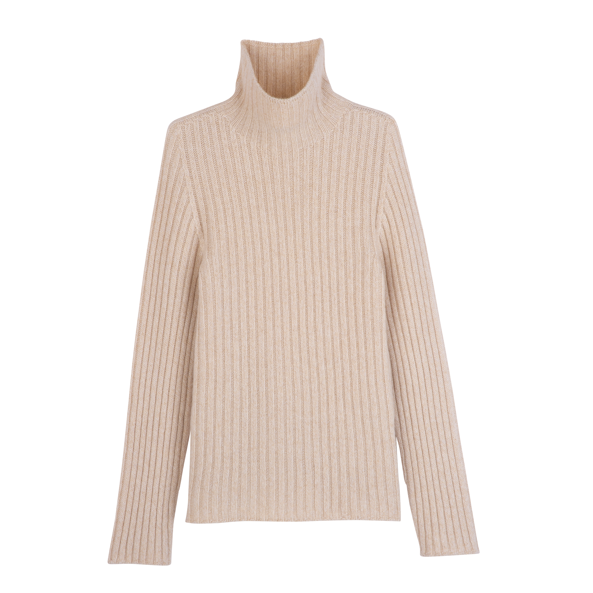 High neck sweater / Ecru - Knit