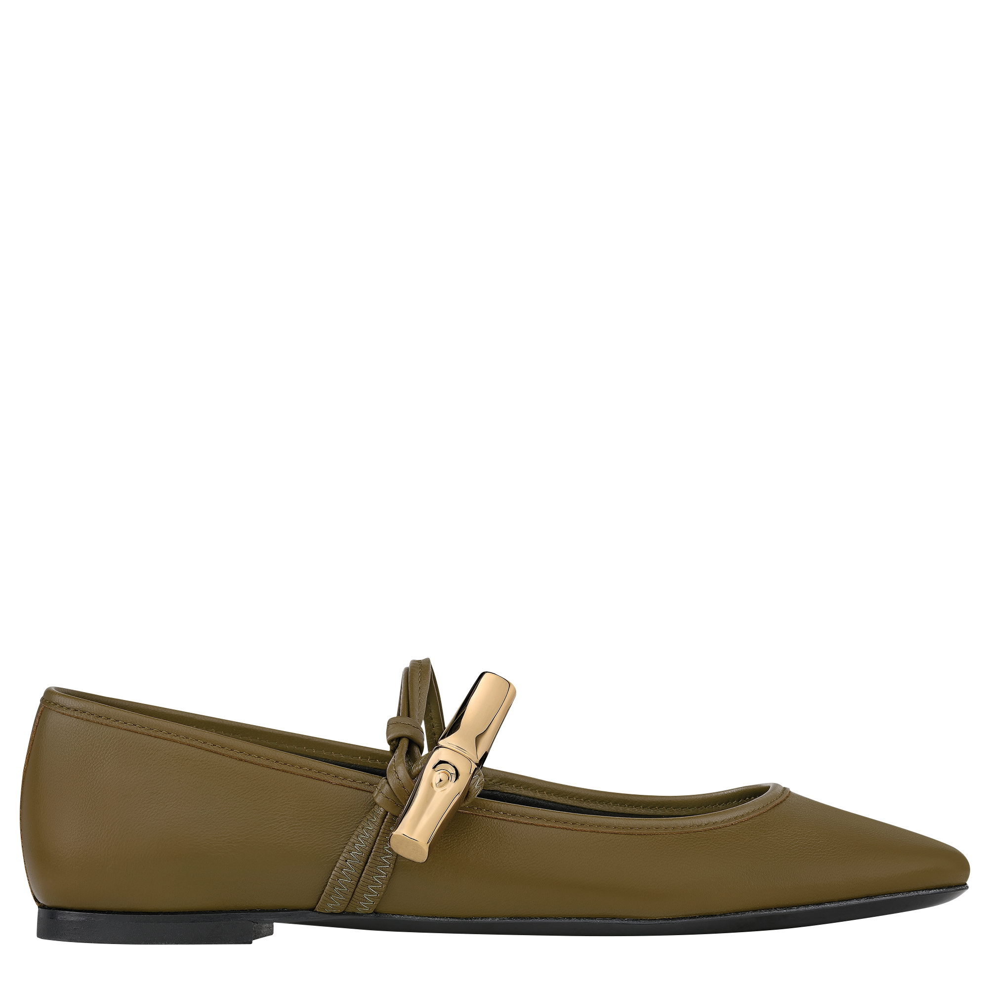 Le Roseau Ballerinas / Olive - Leather