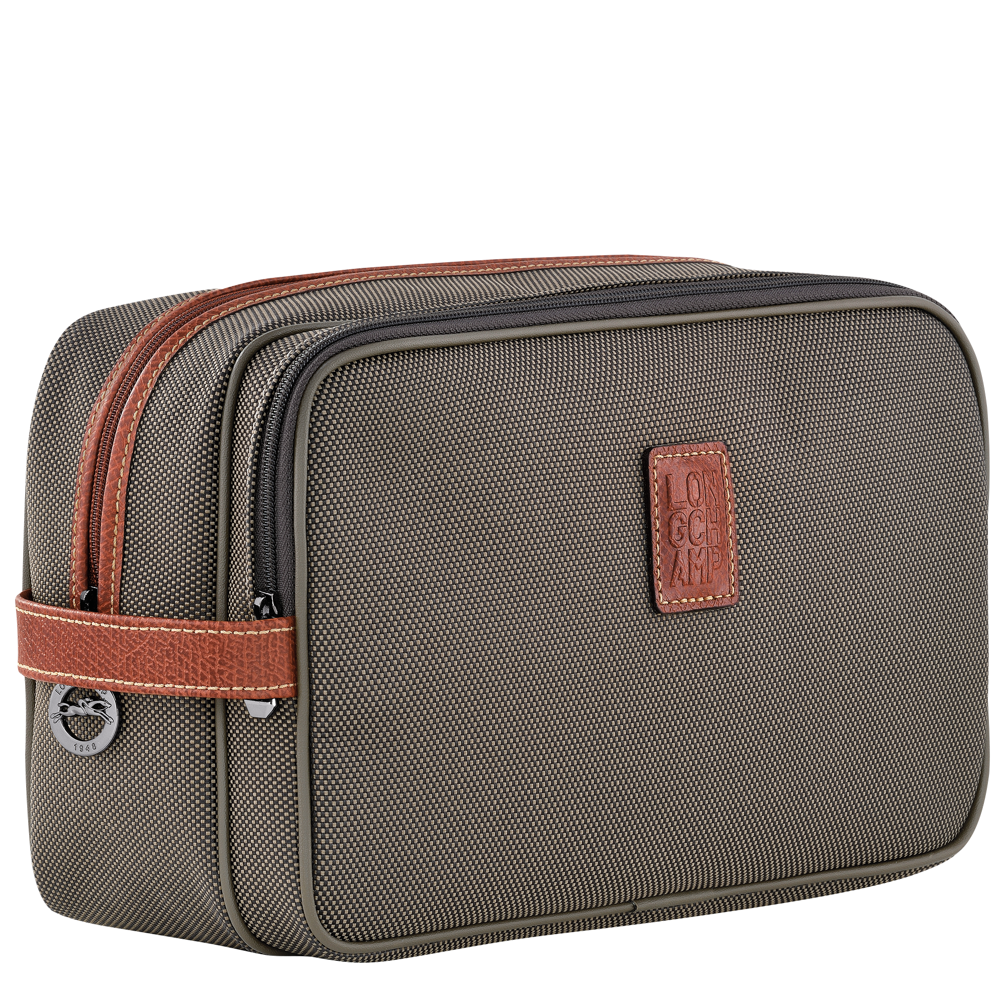 Boxford Toiletry case / Brown - Recycled canvas - Image 2