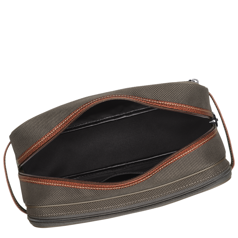 Boxford Toiletry case / Brown - Recycled canvas - Image 7