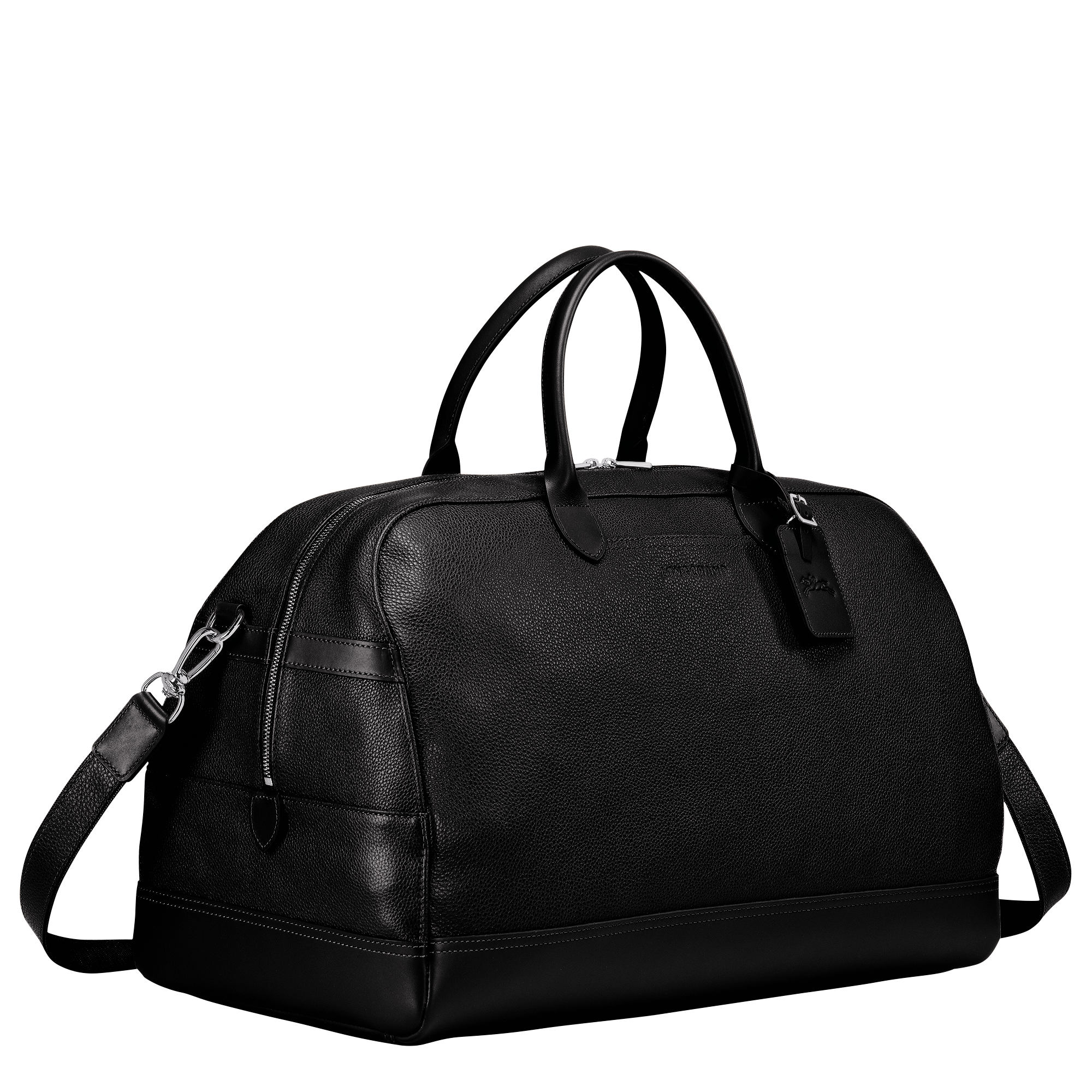 Le Foulonné L Travel bag / Black - Leather - Image 3