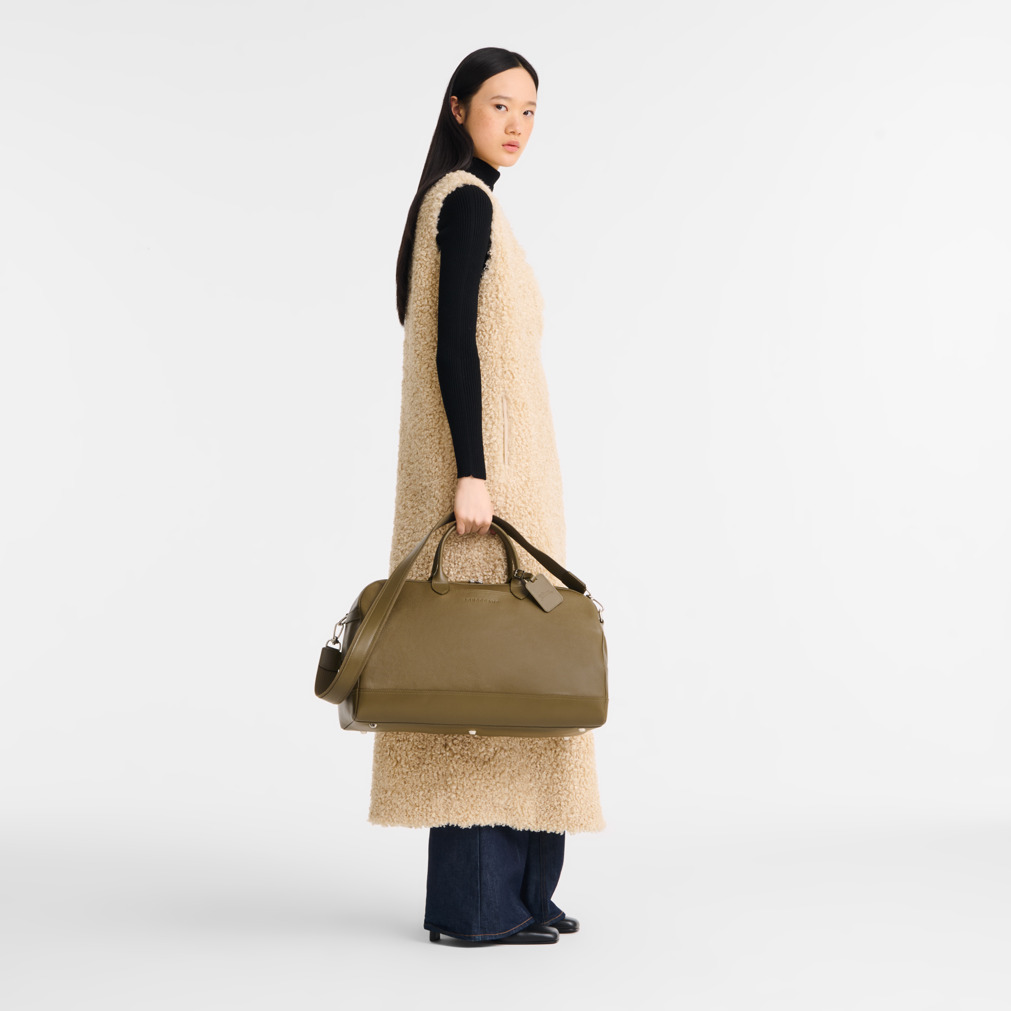 Le Foulonné L Travel bag / Caper - Leather - Image 2