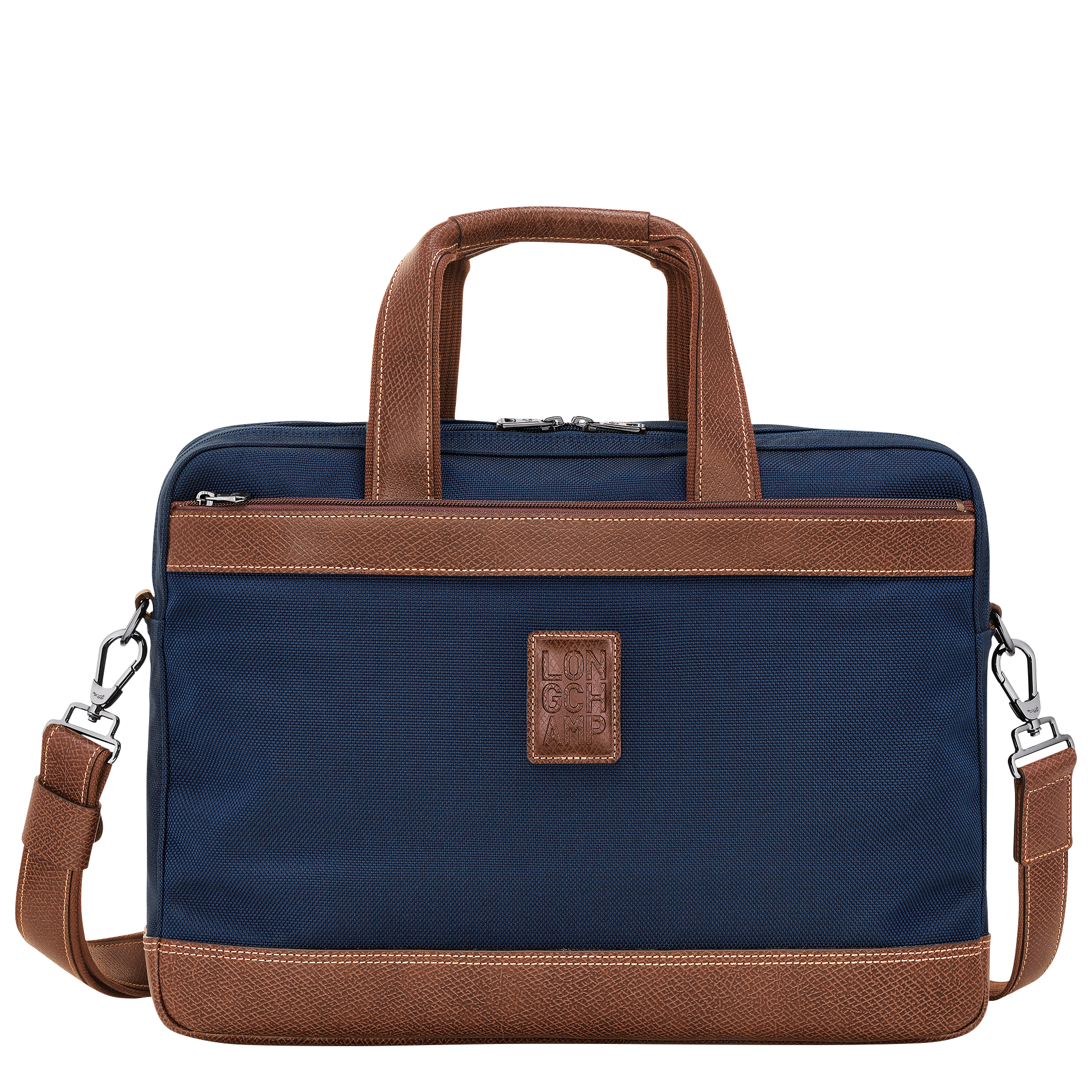 Boxford L Briefcase / Blue - Recycled canvas