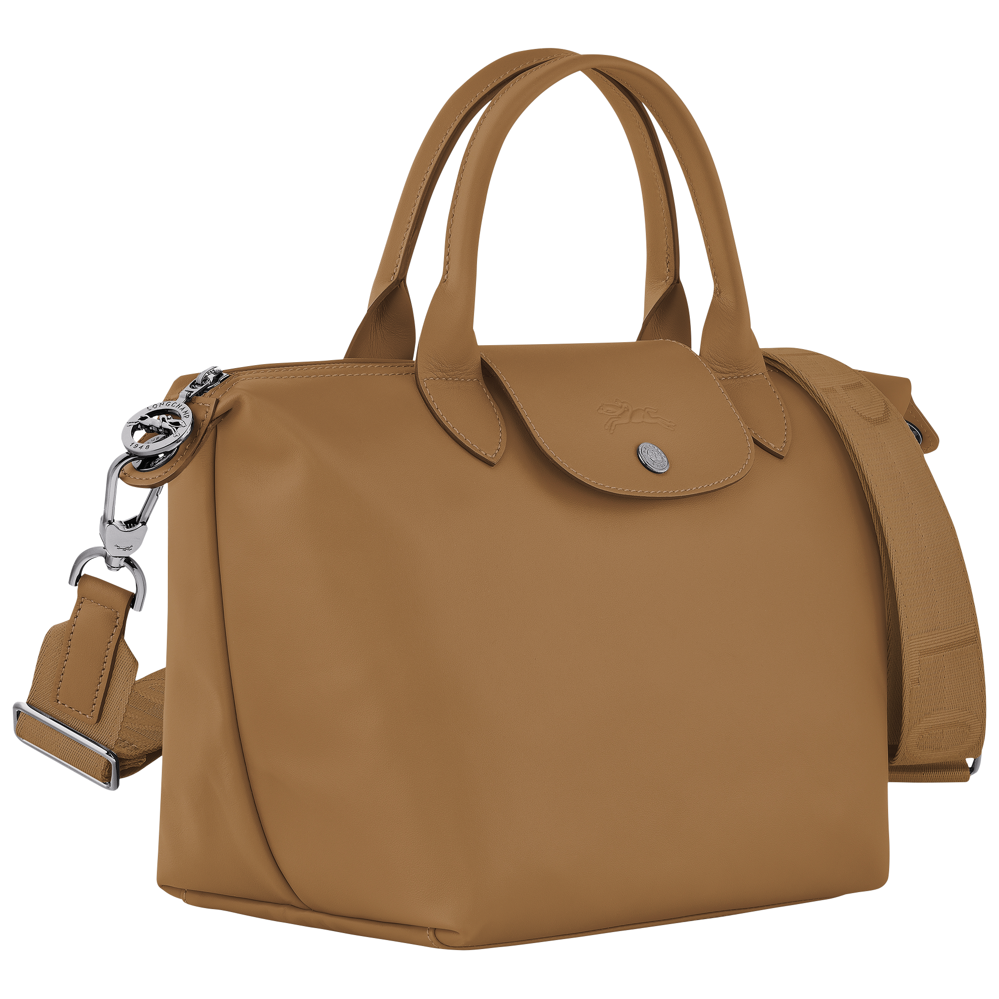 Le Pliage Xtra S Handbag / Tobacco - Leather - Image 3