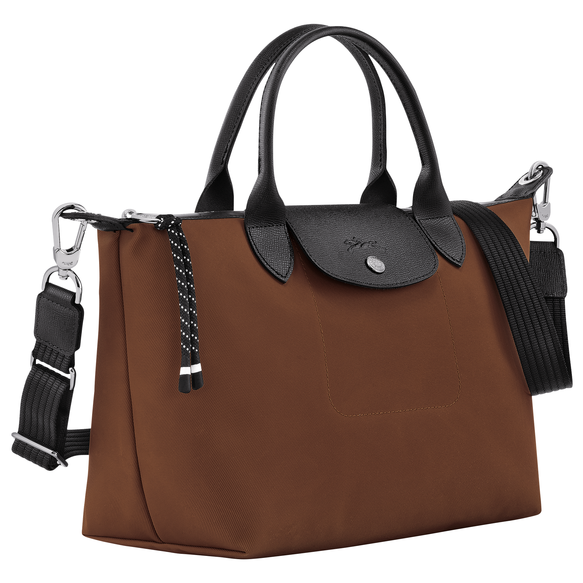 Le Pliage Energy S Handbag / Chocolate - Recycled canvas - Image 3