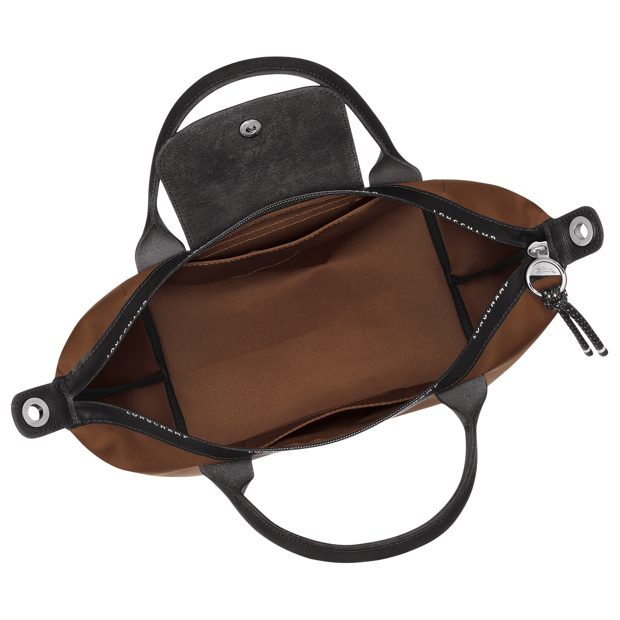 Le Pliage Energy S Handbag / Chocolate - Recycled canvas - Image 5