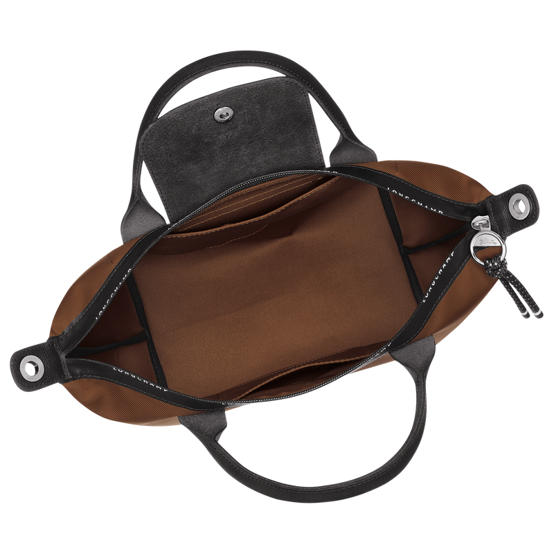 Le Pliage Energy S Handbag / Chocolate - Recycled canvas - Image 12
