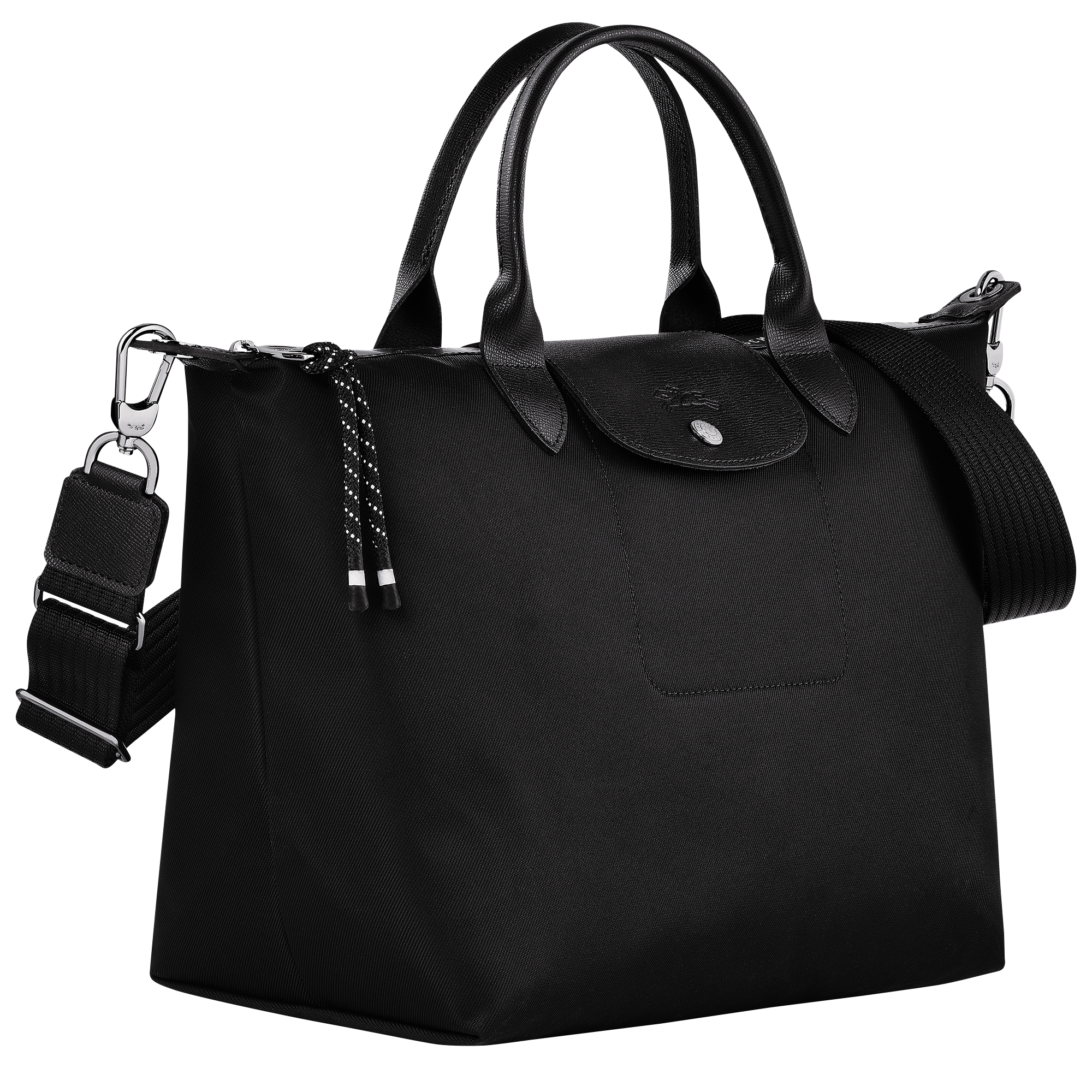 Le Pliage Energy L Handbag / Black - Recycled canvas - Image 3