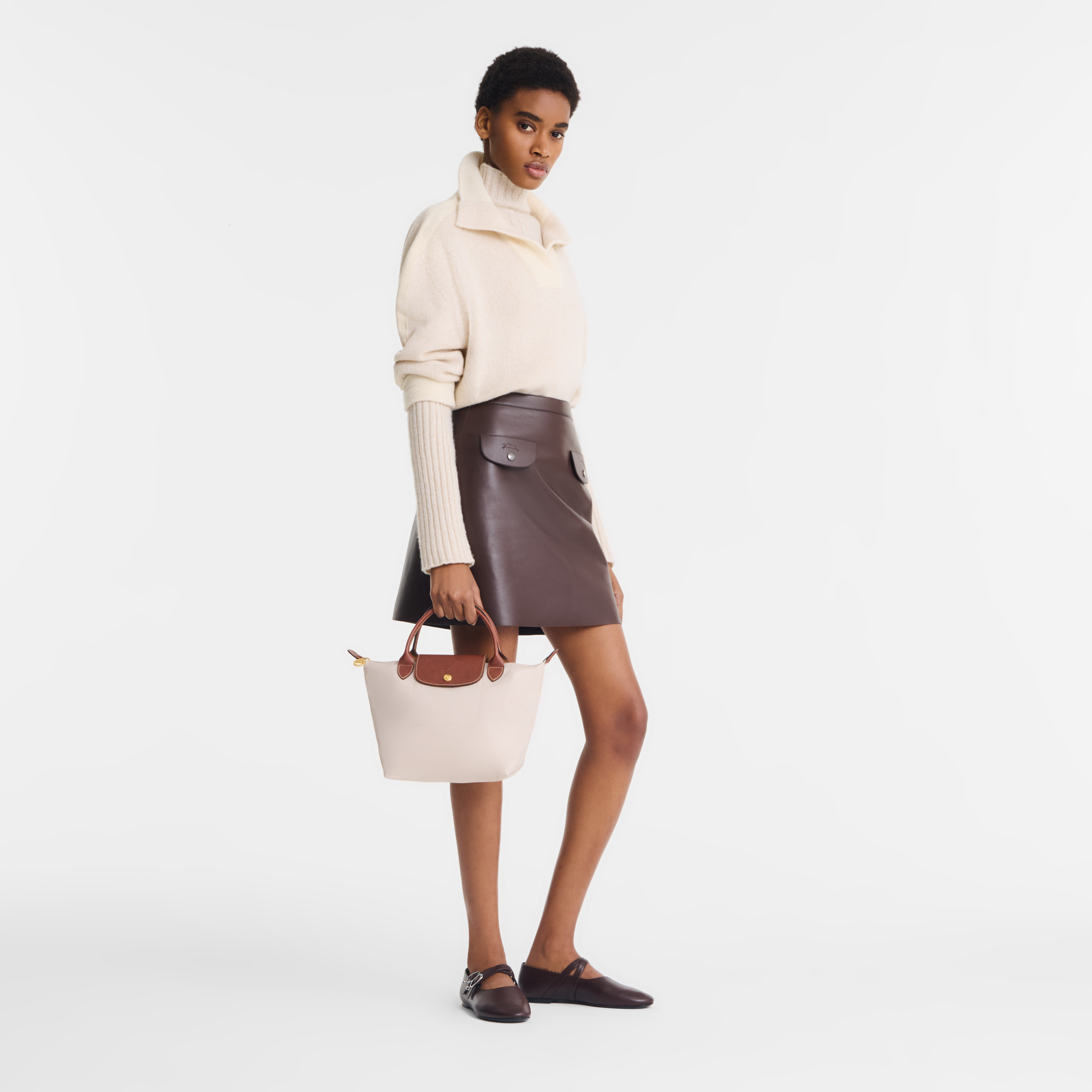 Le Pliage Original S Handbag / Paper - Recycled canvas - Image 2