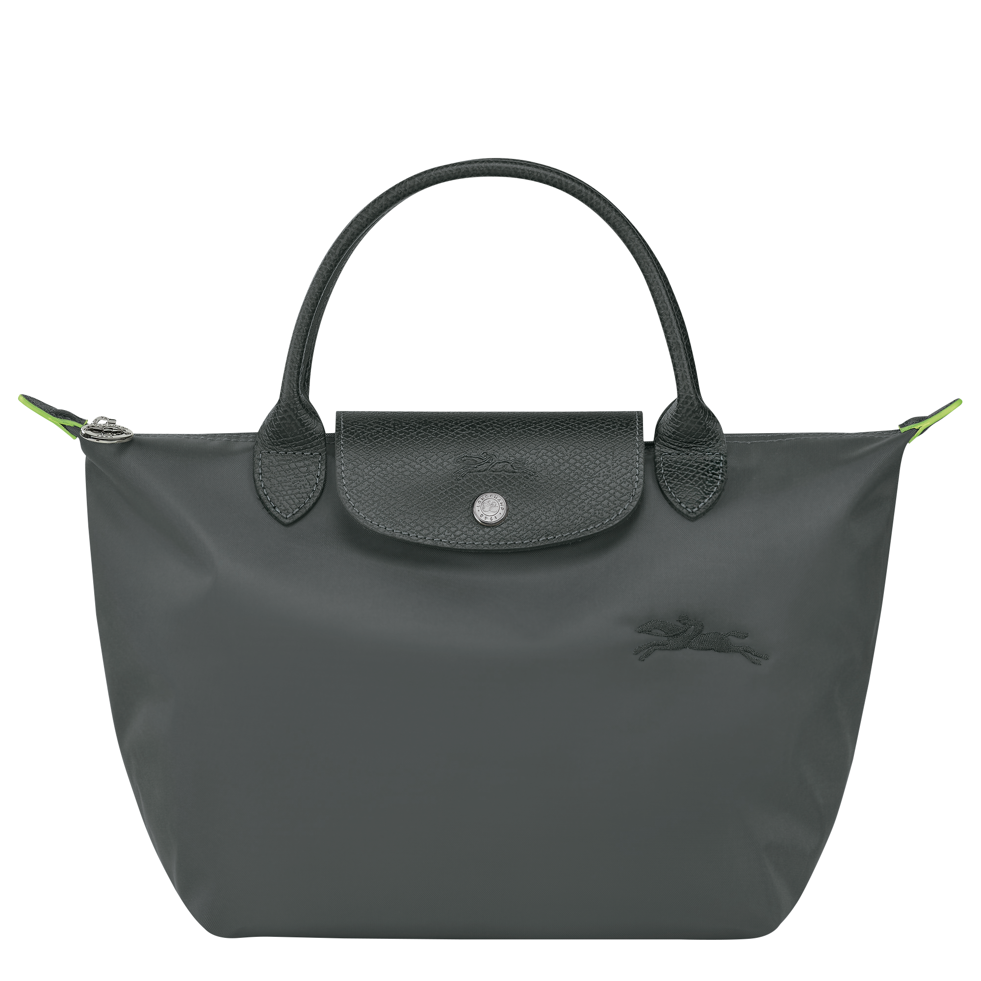 Le Pliage Green S Handbag / Graphite - Recycled canvas
