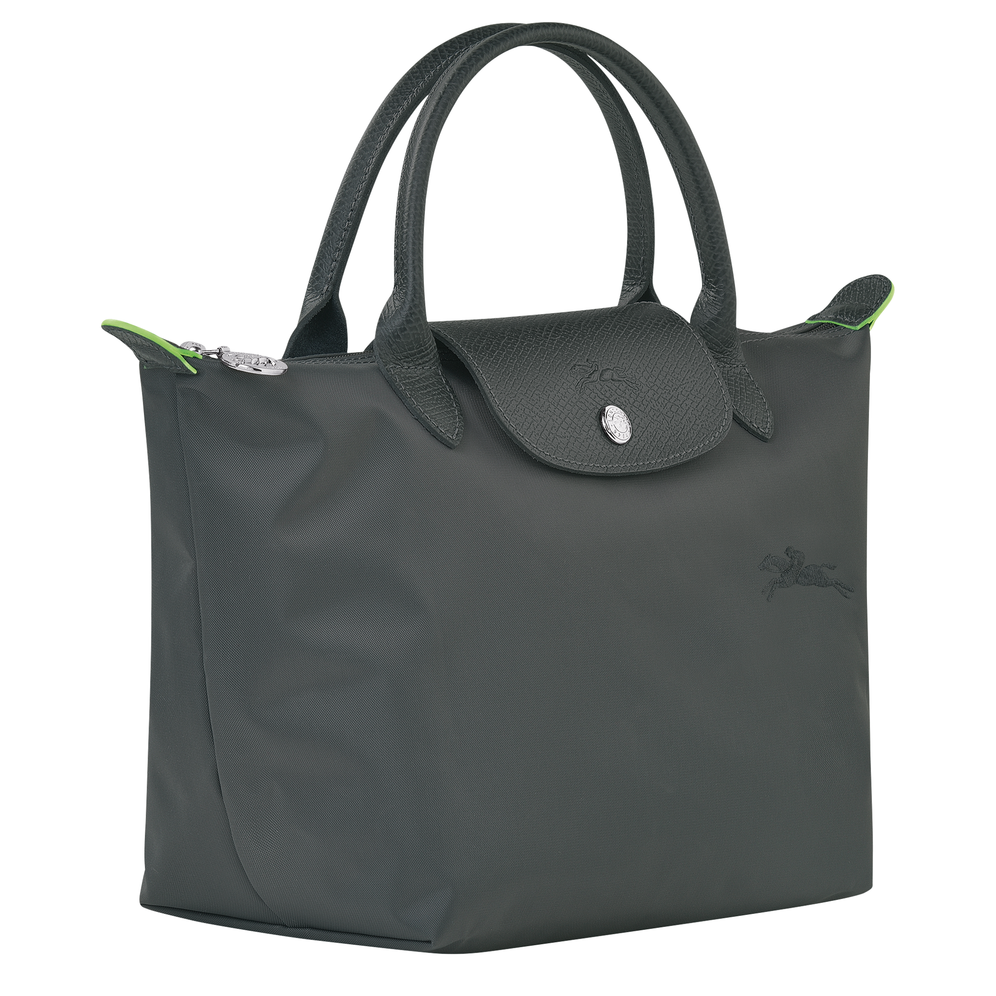 Le Pliage Green S Handbag / Graphite - Recycled canvas - Image 3
