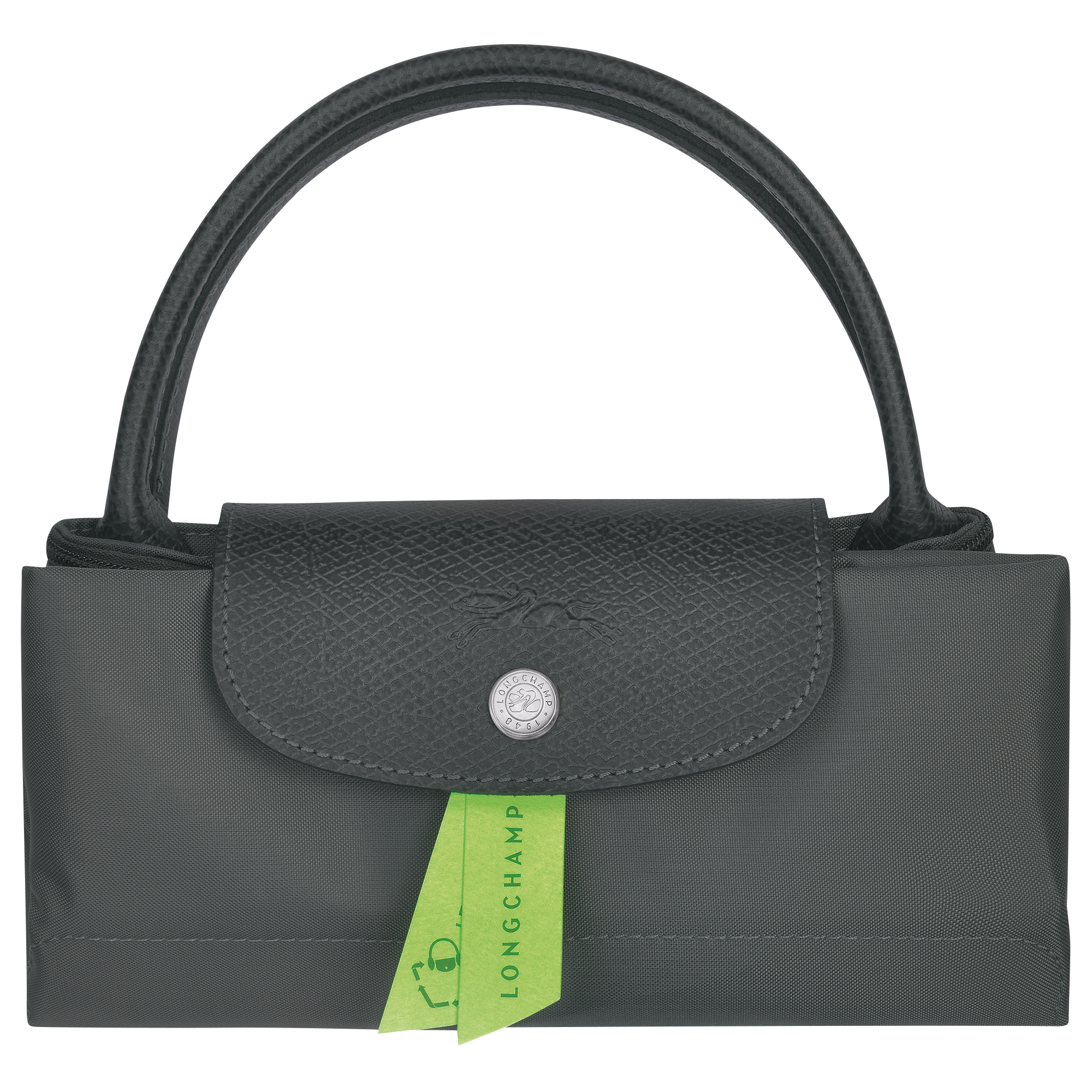 Le Pliage Green S Handbag / Graphite - Recycled canvas - Image 6