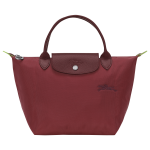 Le Pliage Green S Handbag / Pomegranate - Recycled canvas