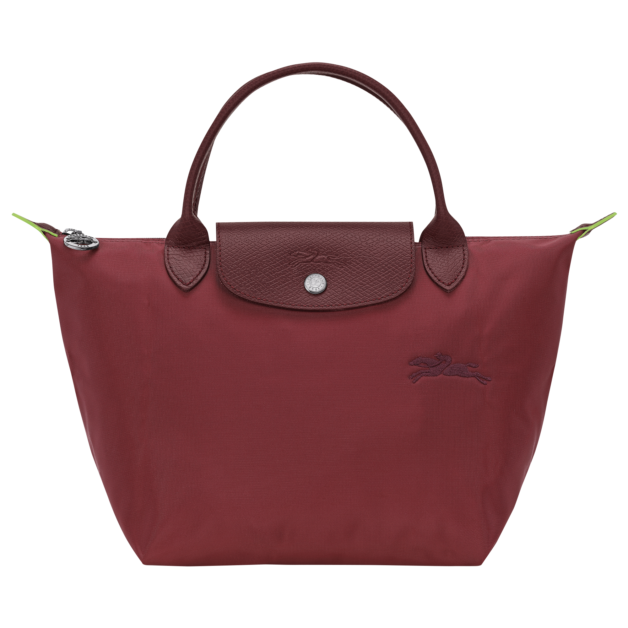 Le Pliage Green S Handbag / Pomegranate - Recycled canvas