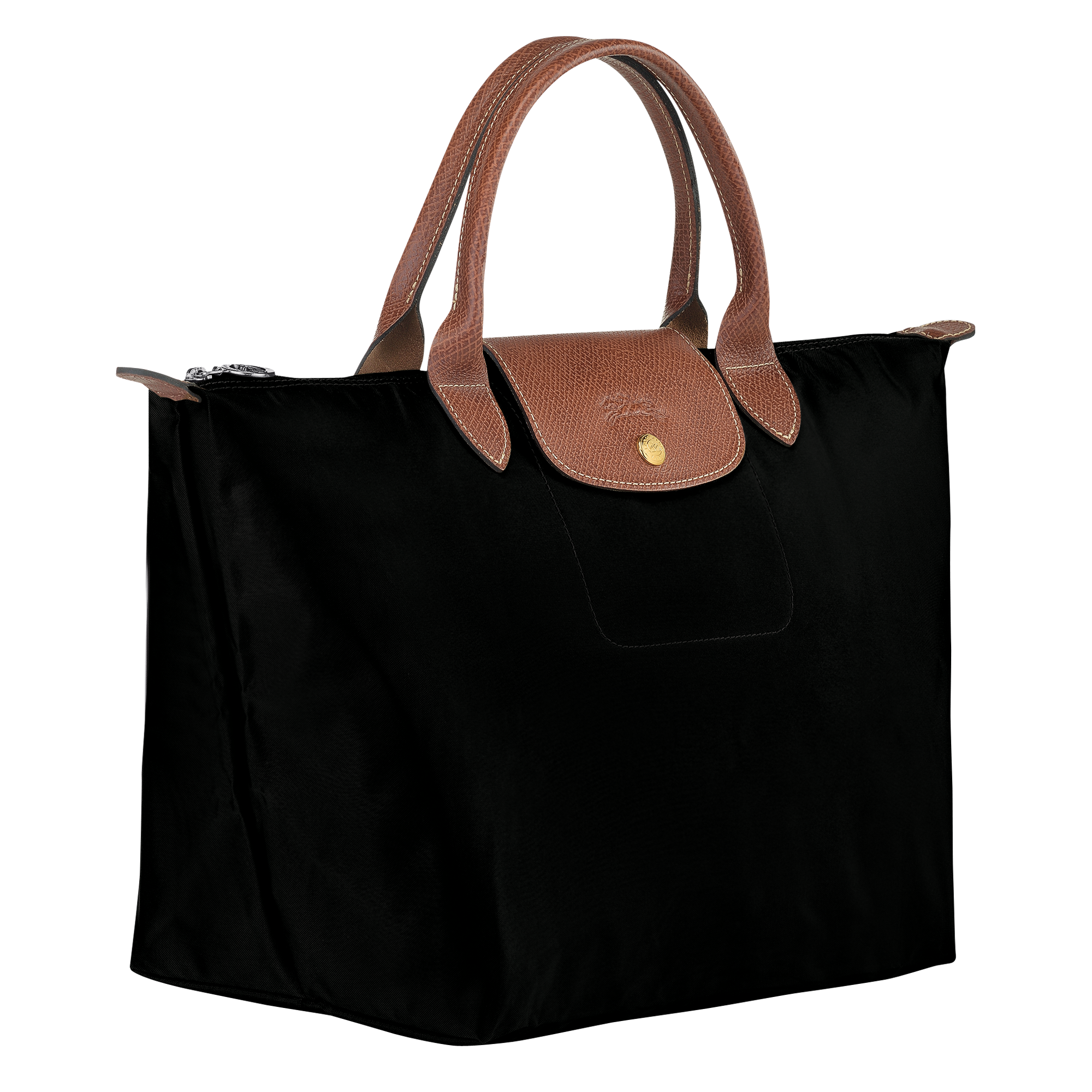 Le Pliage Original M Handbag / Black - Recycled canvas - Image 3