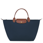 Le Pliage Original M Handbag / Navy - Recycled canvas
