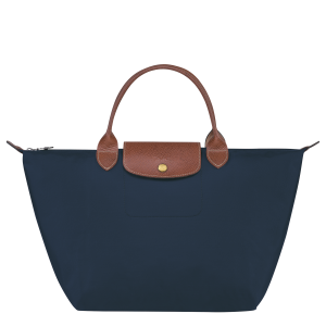 Le Pliage Original M Handbag / Navy - Recycled canvas