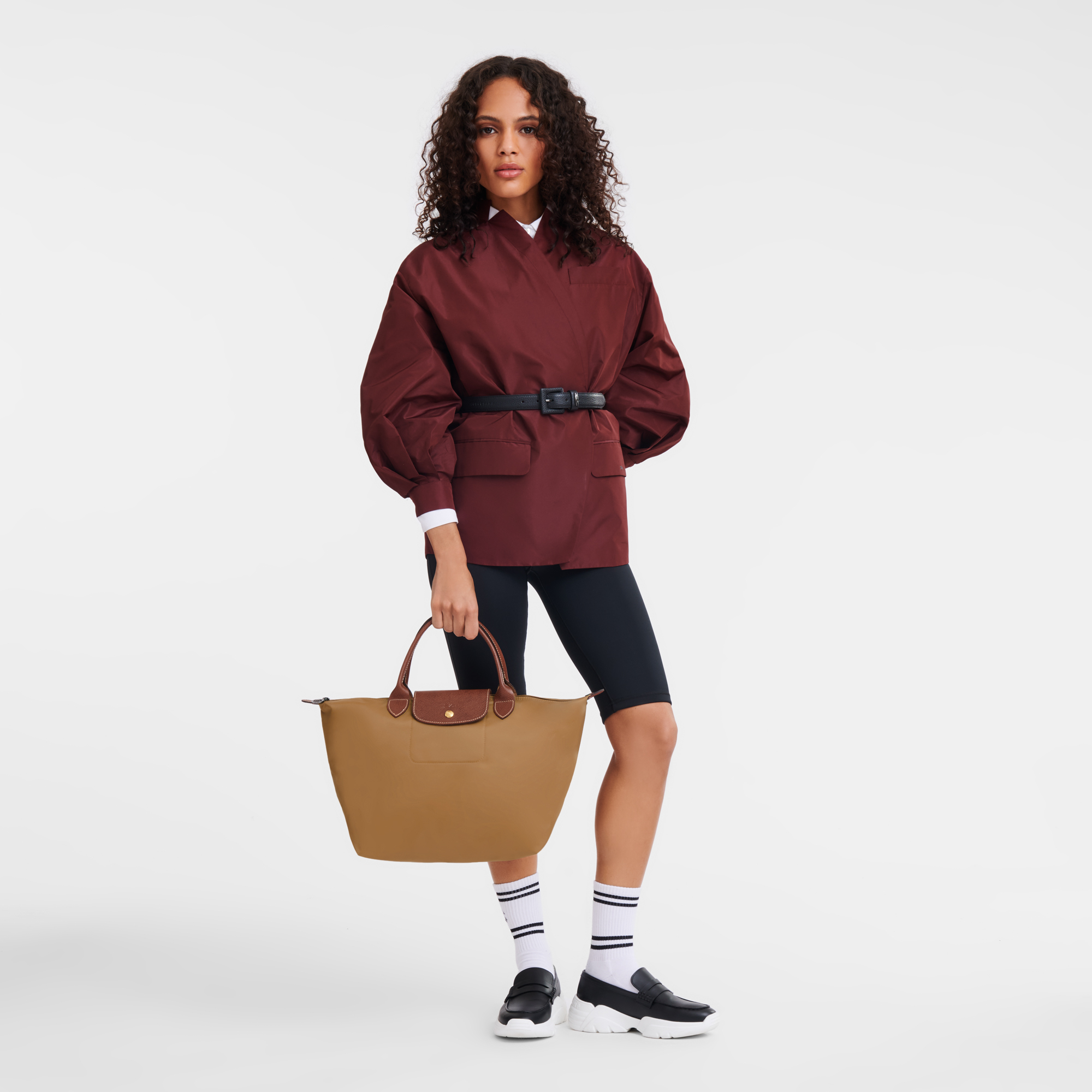 Le Pliage Original M Handbag / Fawn - Recycled canvas - Image 2