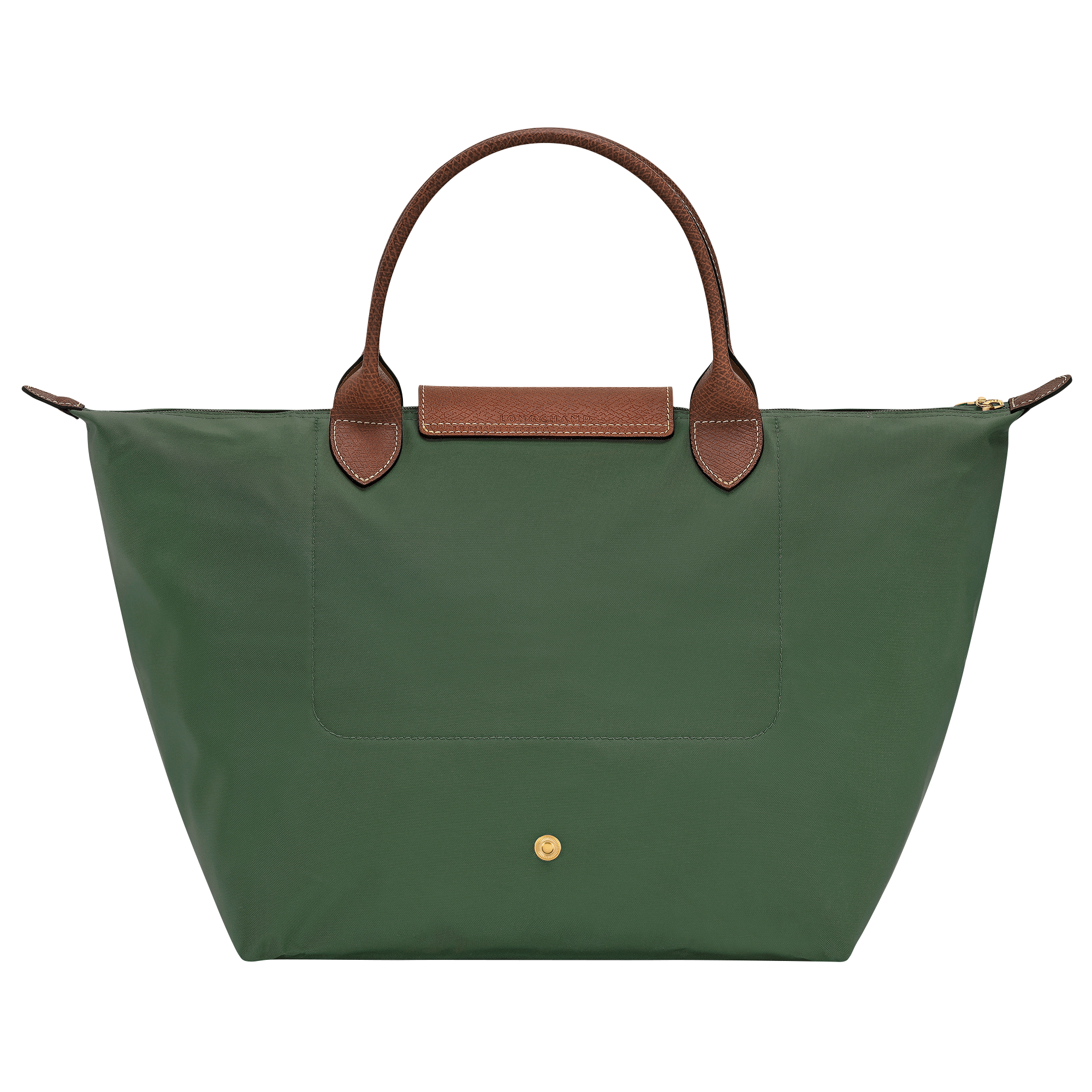 Le Pliage Original M Handbag / British Green - Recycled canvas - Image 4