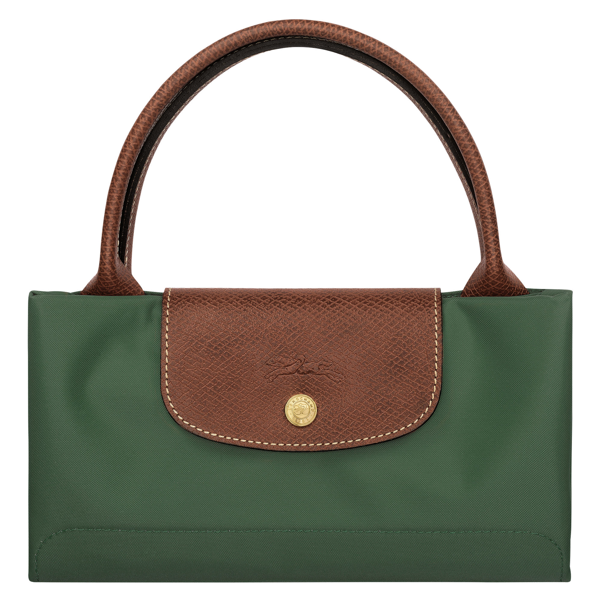 Le Pliage Original M Handbag / British Green - Recycled canvas - Image 7