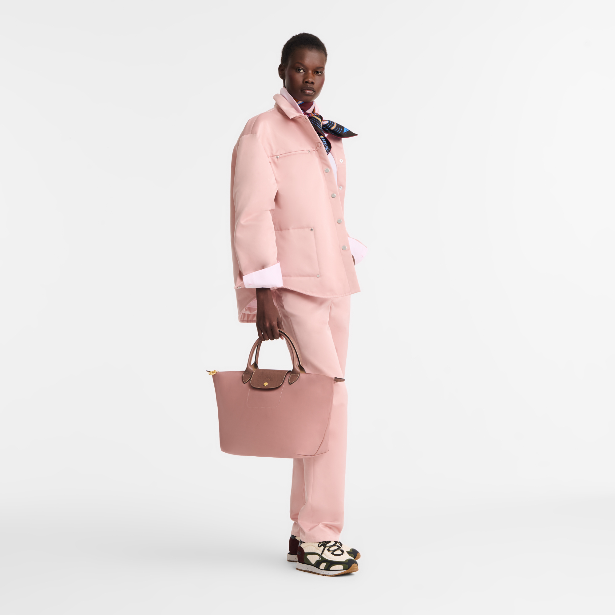 Le Pliage Original M Handbag / Pink Tea - Recycled canvas - Image 2