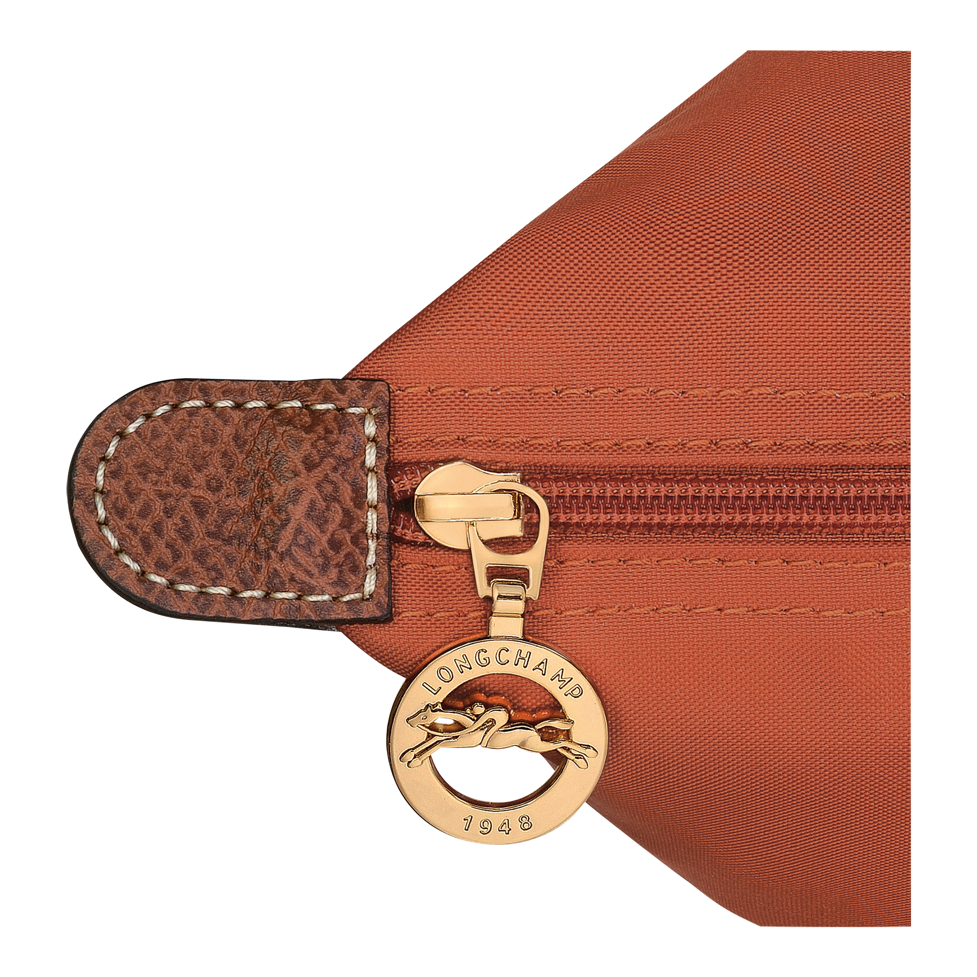 Le Pliage Original M Handbag / Brick - Recycled canvas - Image 6