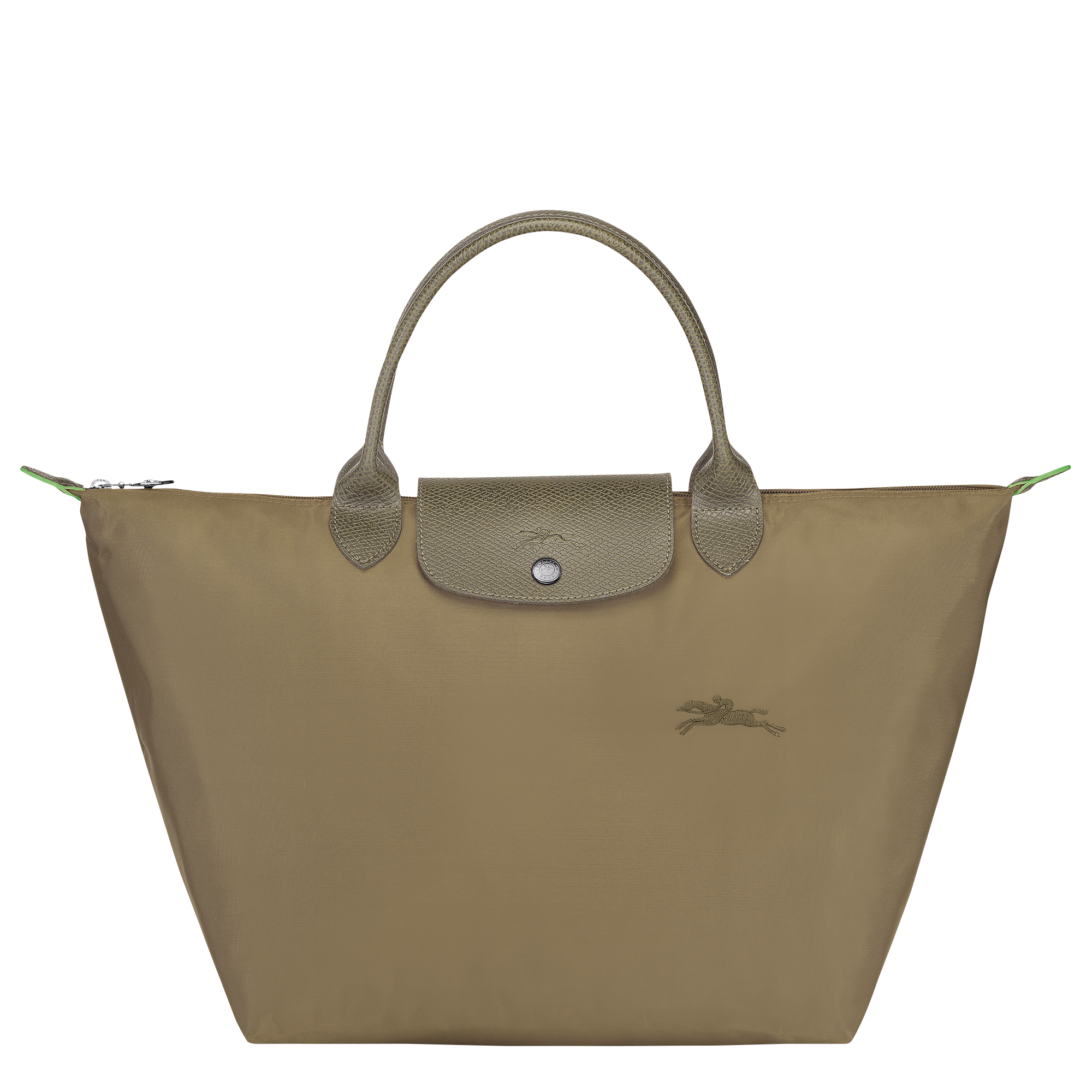 Le Pliage Green M Handbag / Artichoke - Recycled canvas