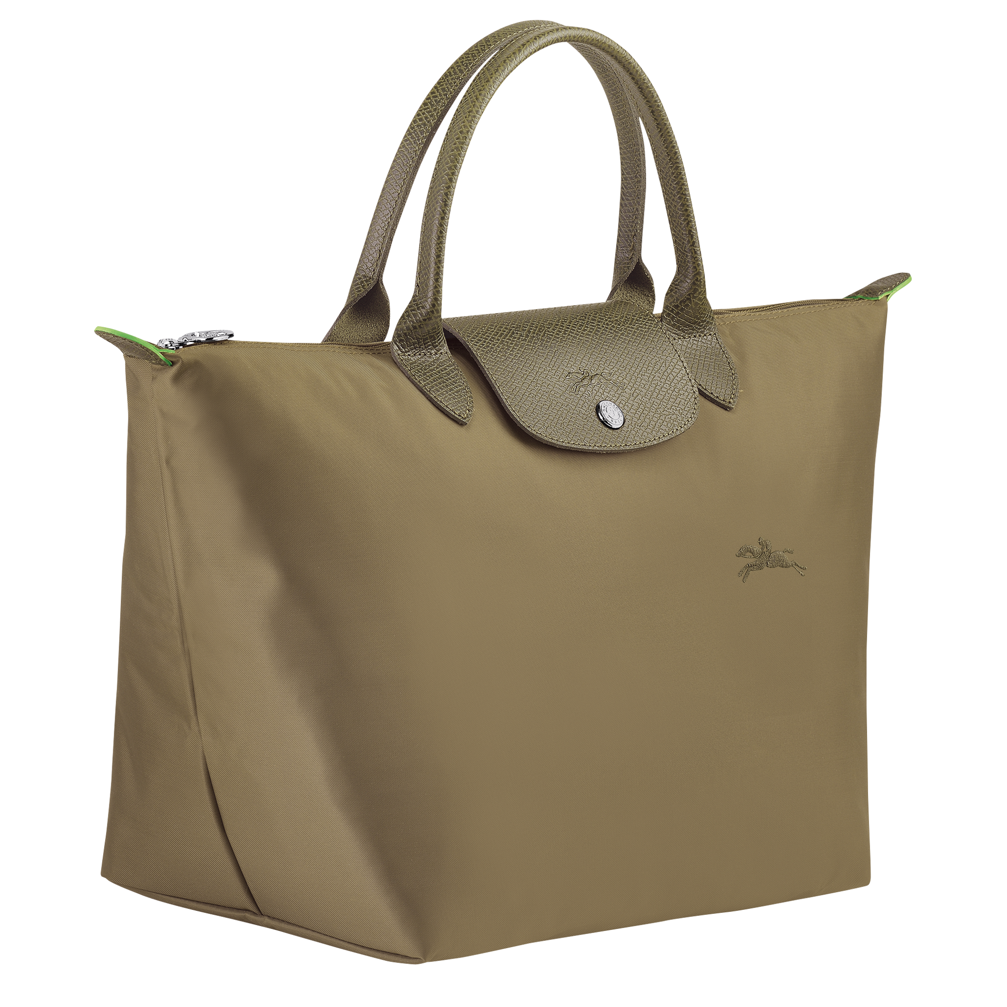 Le Pliage Green M Handbag / Artichoke - Recycled canvas - Image 3