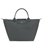 Le Pliage Green M Handbag / Graphite - Recycled canvas