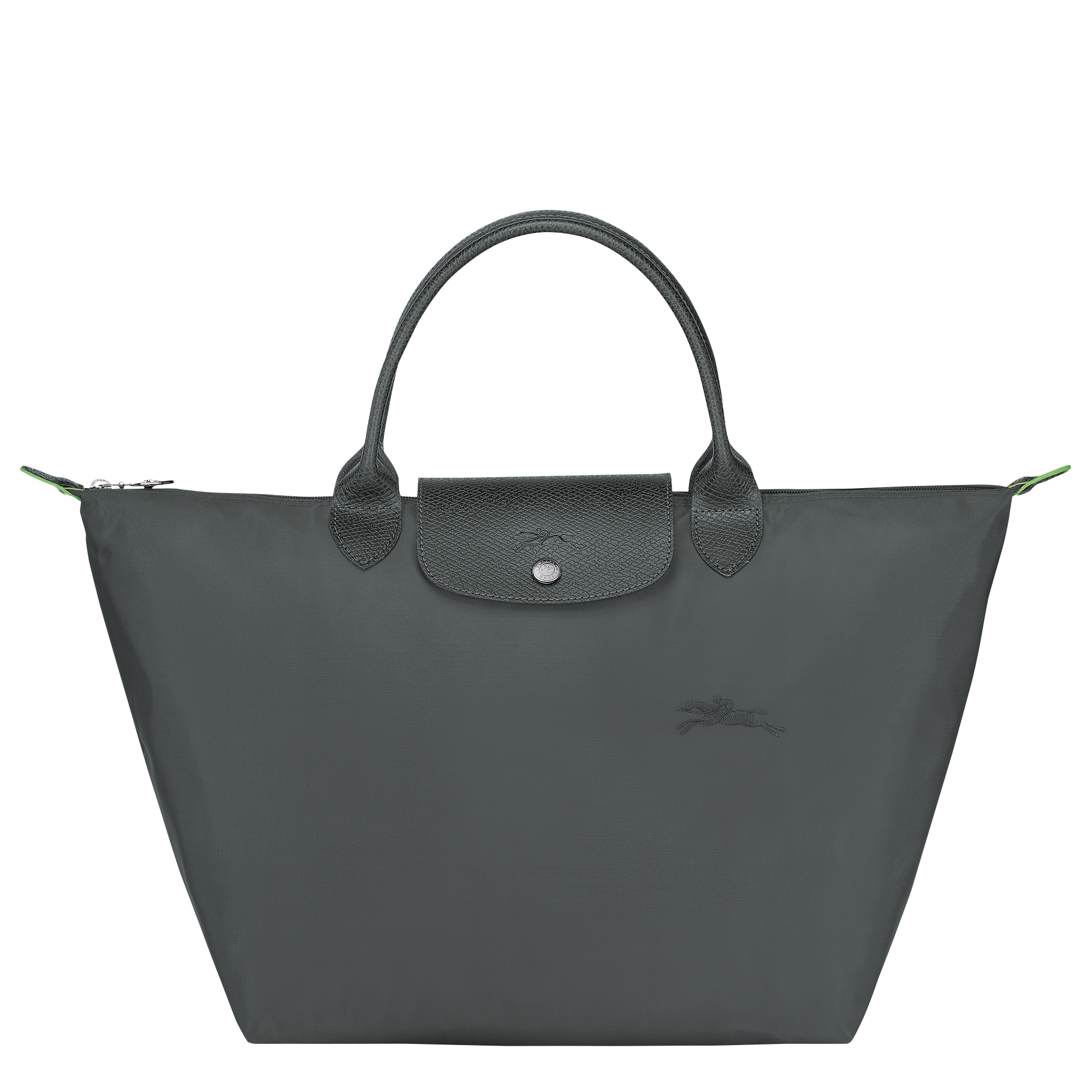 Le Pliage Green M Handbag / Graphite - Recycled canvas